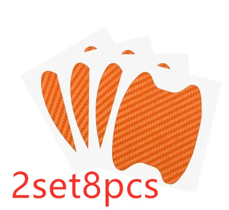 4pcs Set Of Door Stickers Carbon Fiber Scratch-resistant Car Handle Stickers – image 10