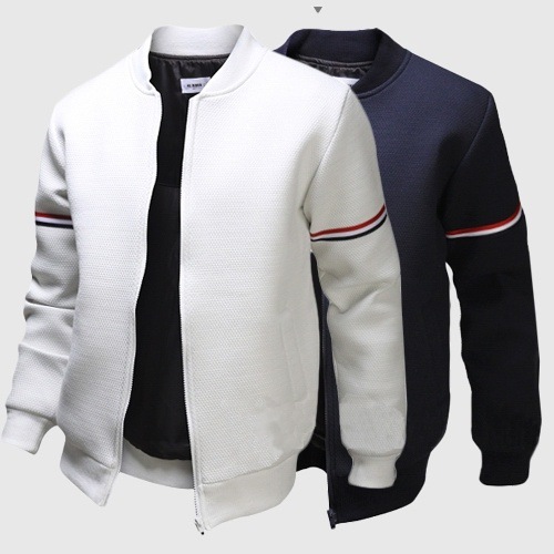 Men's colorblock stand-up collar sweater