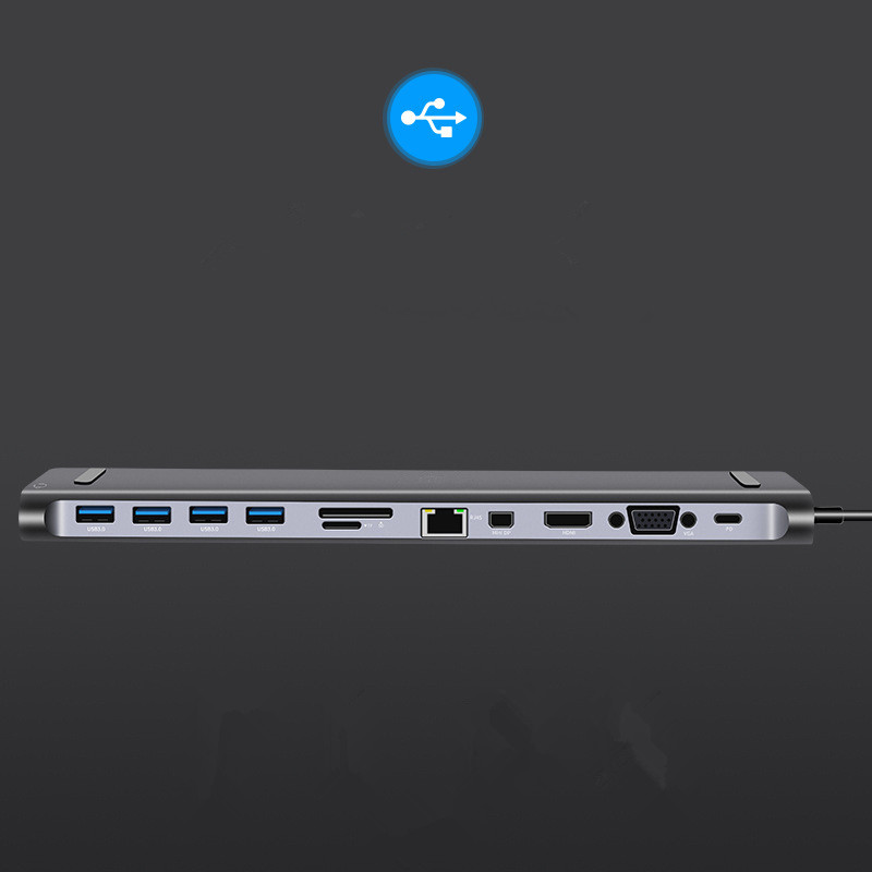 Type-C Hub Dock 12 In 1 Usb-c HD Extended Hub - Image 2