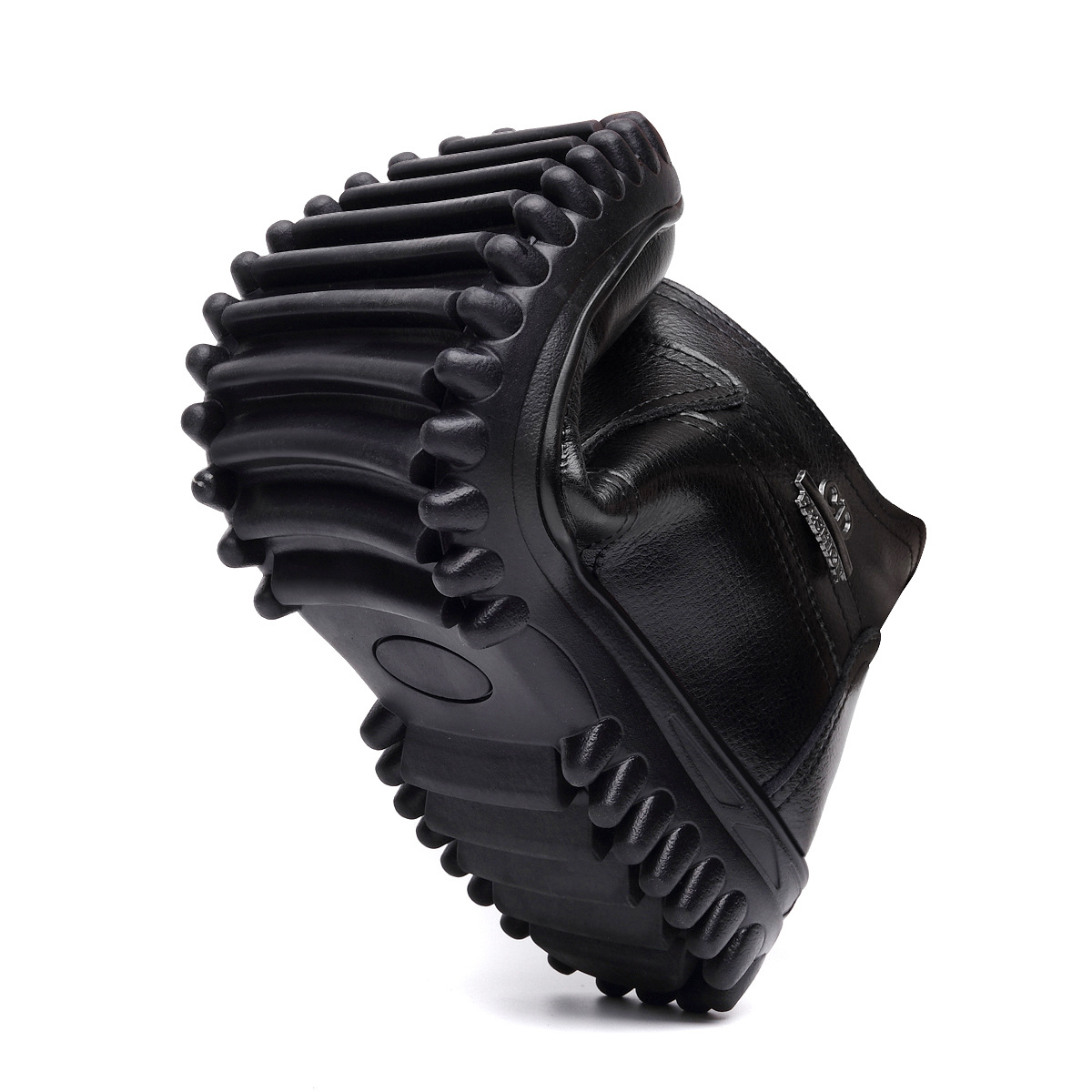 Leather warm men's cotton shoes, wool fur