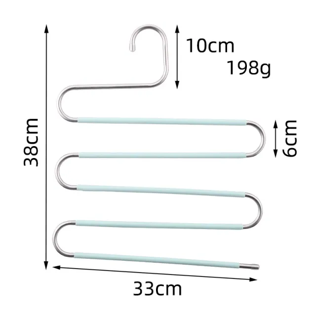 Magic non slip s type home pants rack Green Silver - Shop at LoveMi