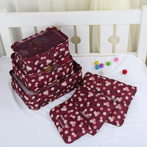 Clothes storage bag set of 6 Wine Red - Shop at LoveMi