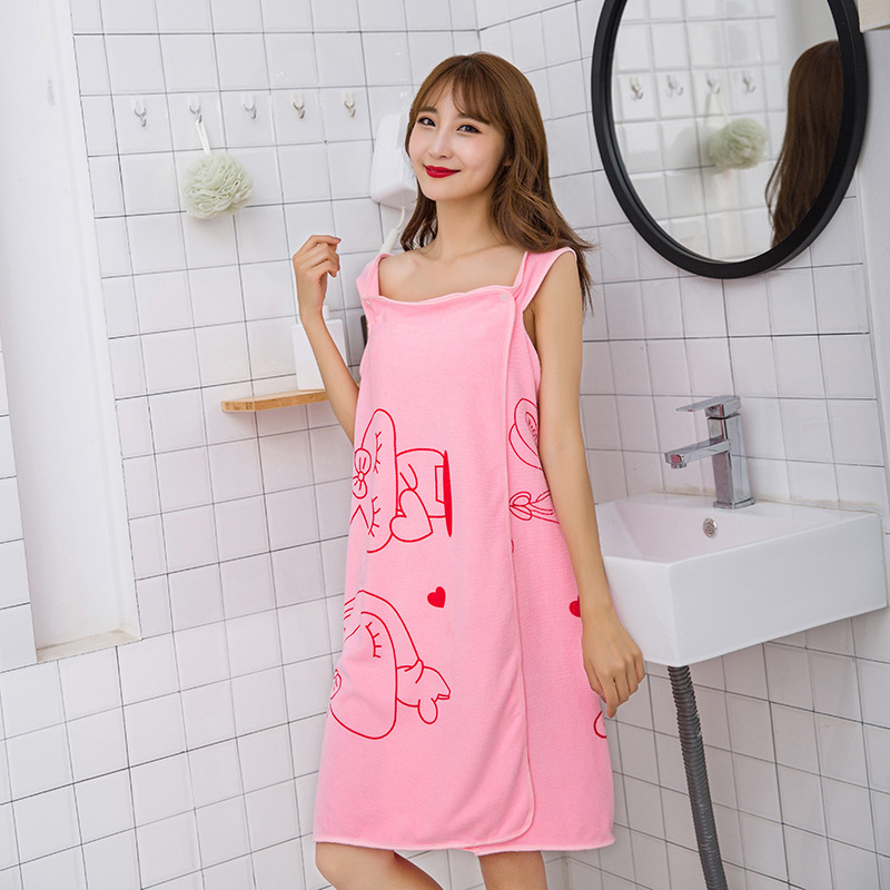 Wearable sling bath towel female soft absorbent beach towel