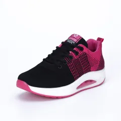 Air permeable dance shoes with flying mesh - Red - View 1