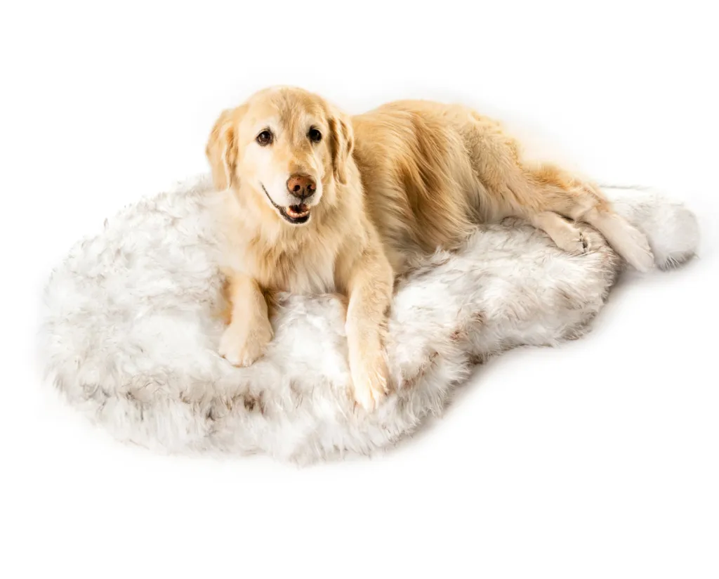 Fluffy Long Plush Warm Pet Blanket - White Memory Foam
