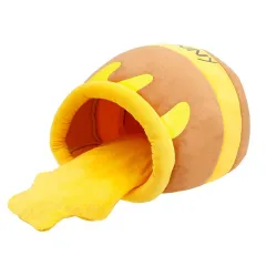 Honey Pot Cat Bed, Comfortable Memory Foam Cat Cave Bed, Honey Pot Pet Nest Pet Cave Bed, Kitten Cave Bed Sleeping House, Cute Cartoon Design Semi ... - View 1