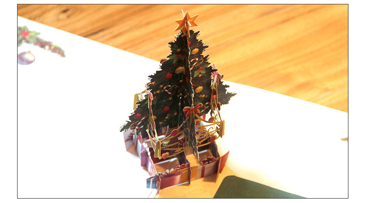 Three-dimensional Christmas greeting card (Christmas tree)