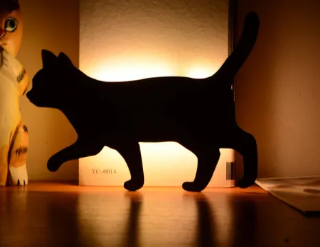 LED Animal Dog Cat Shape Night Light Sensor Control Smart Sound Wall Lamp Home Corridor Balcony Night Lamp Baby Kids Sleep Lamps – image 2