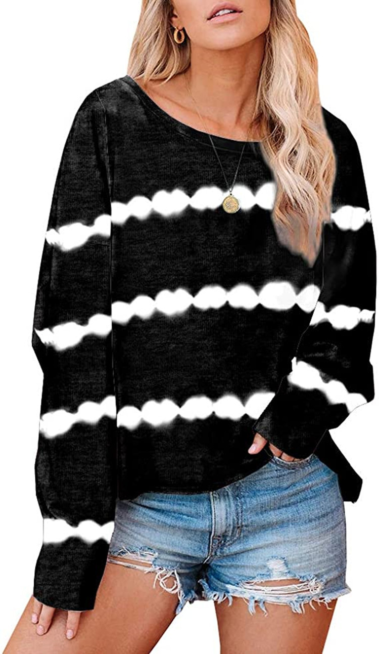 Tie-dye striped T-shirt