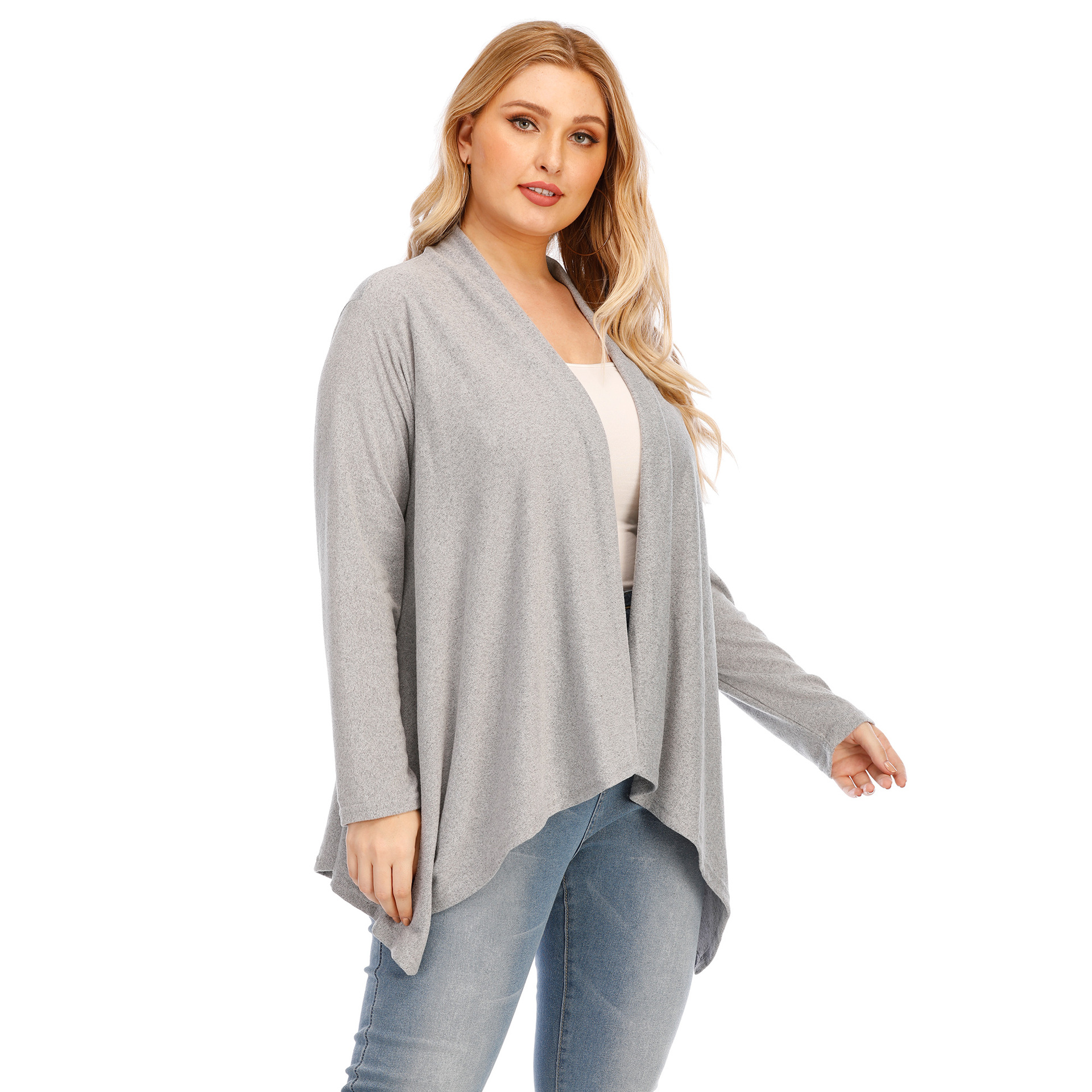 Irregular knitted jacket