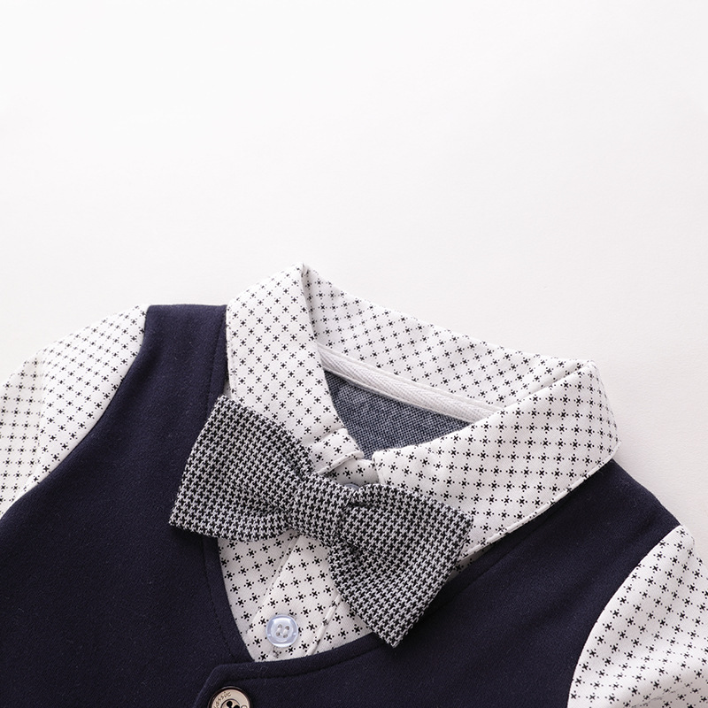 بدلة فستان رومبر بفيونكة من قطعتين