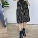 Polka Dot High Waist Skirt L