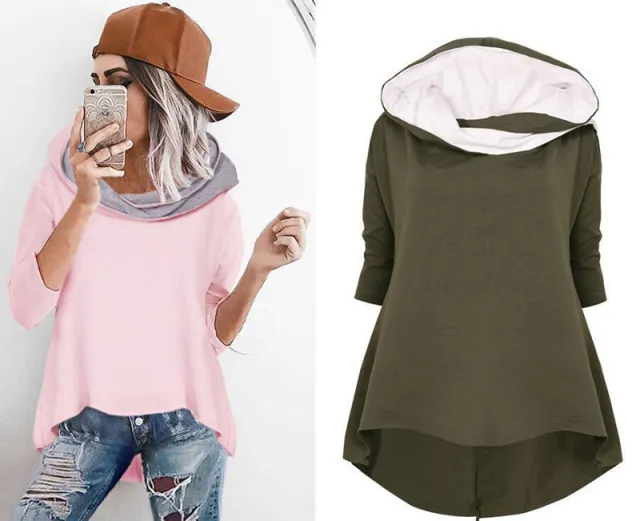 Stitching irregular hoodie Green - Shop at LoveMi