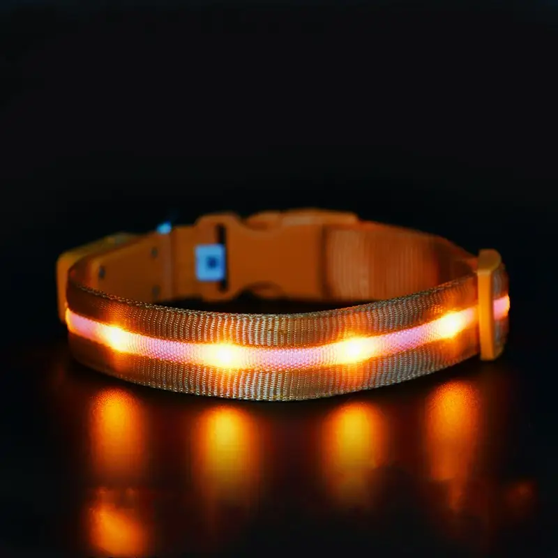 Luminous collar night pet USB charging