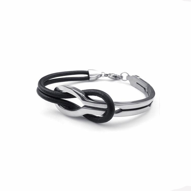Asymmetrical titanium steel bracelet