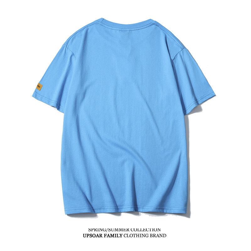 Color letters short sleeve T-shirt