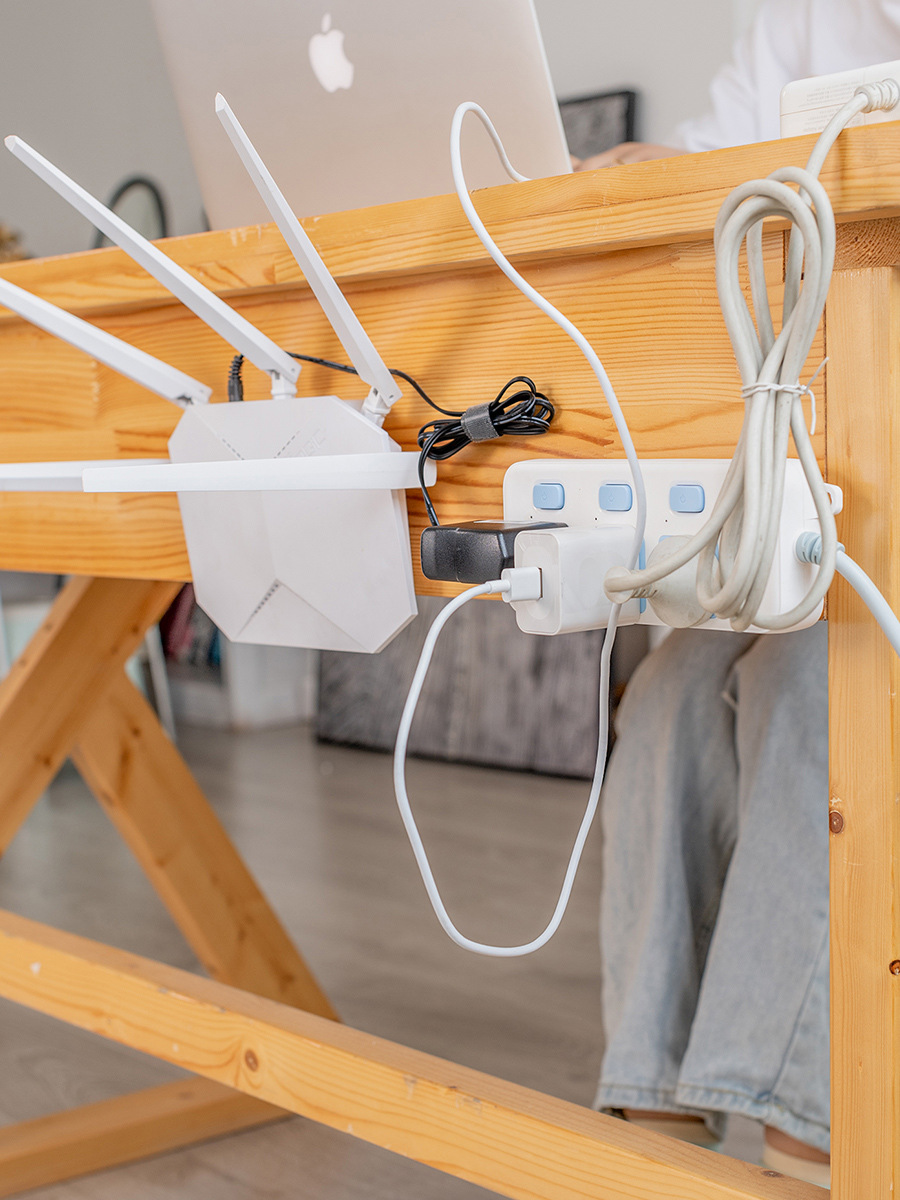 Socket holder plug strip hook wall hanging wall