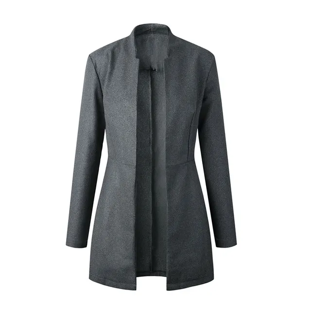 jacket blazer Women for Work white Fashion Formal female Dark Grey - Shop at LoveMi