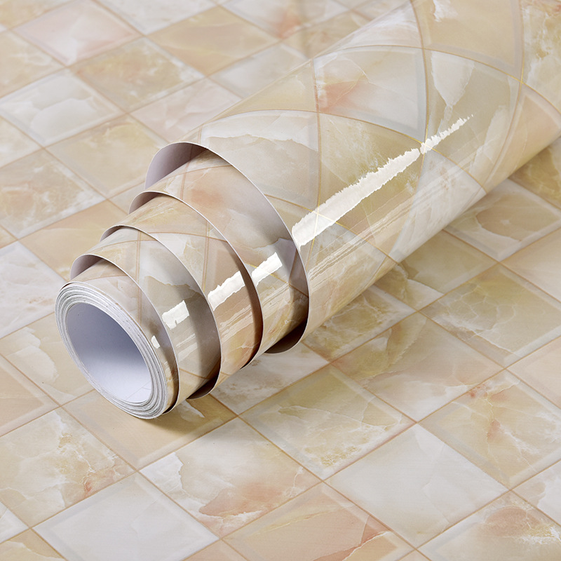 Обои с имитацией мрамора, водонепроницаемые и термостойкие, для ремонта кухонной мебели