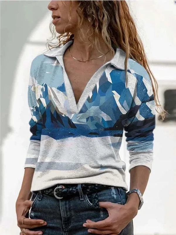 Landscape print long sleeve 2 Style - Shop at LoveMi