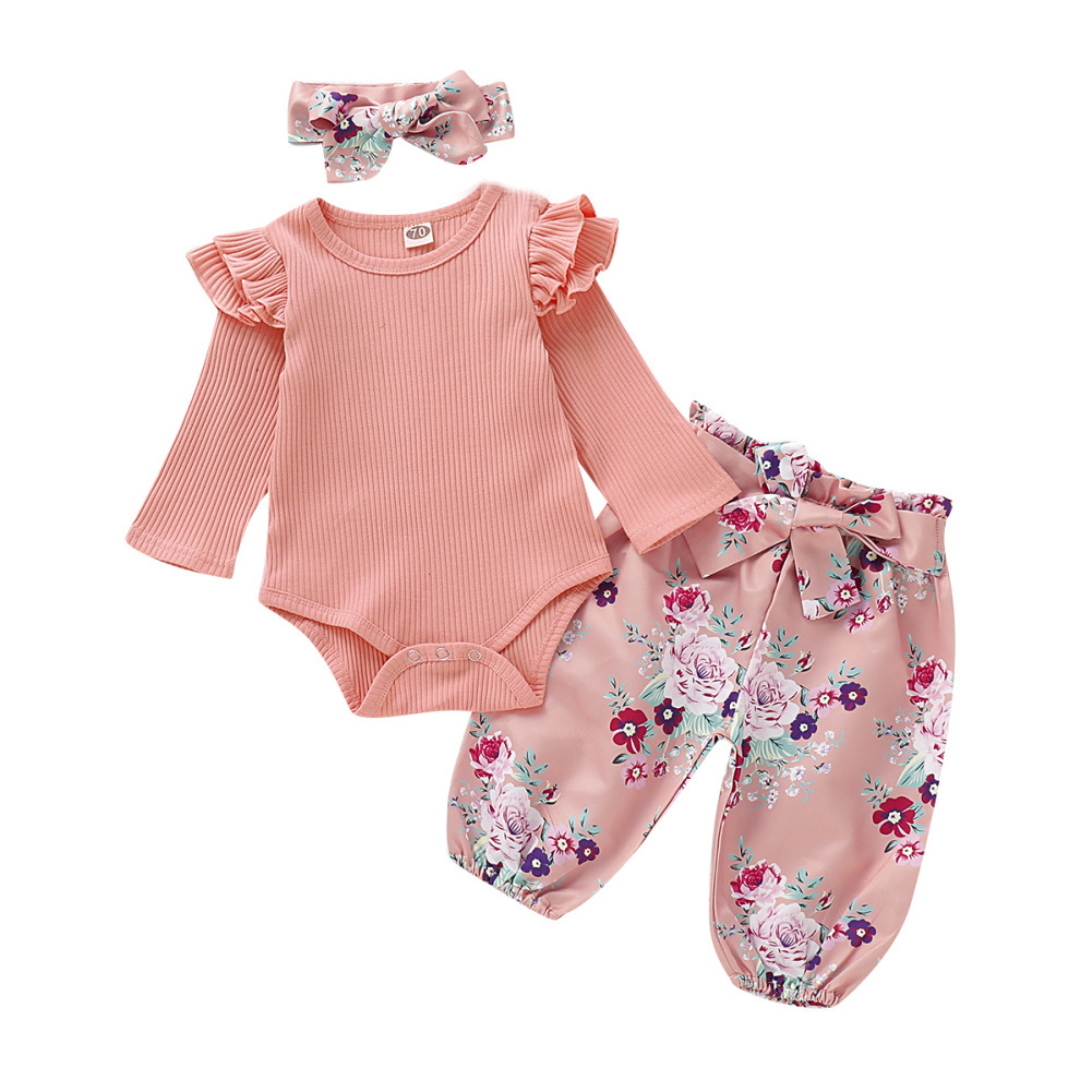 Pure color girls suit