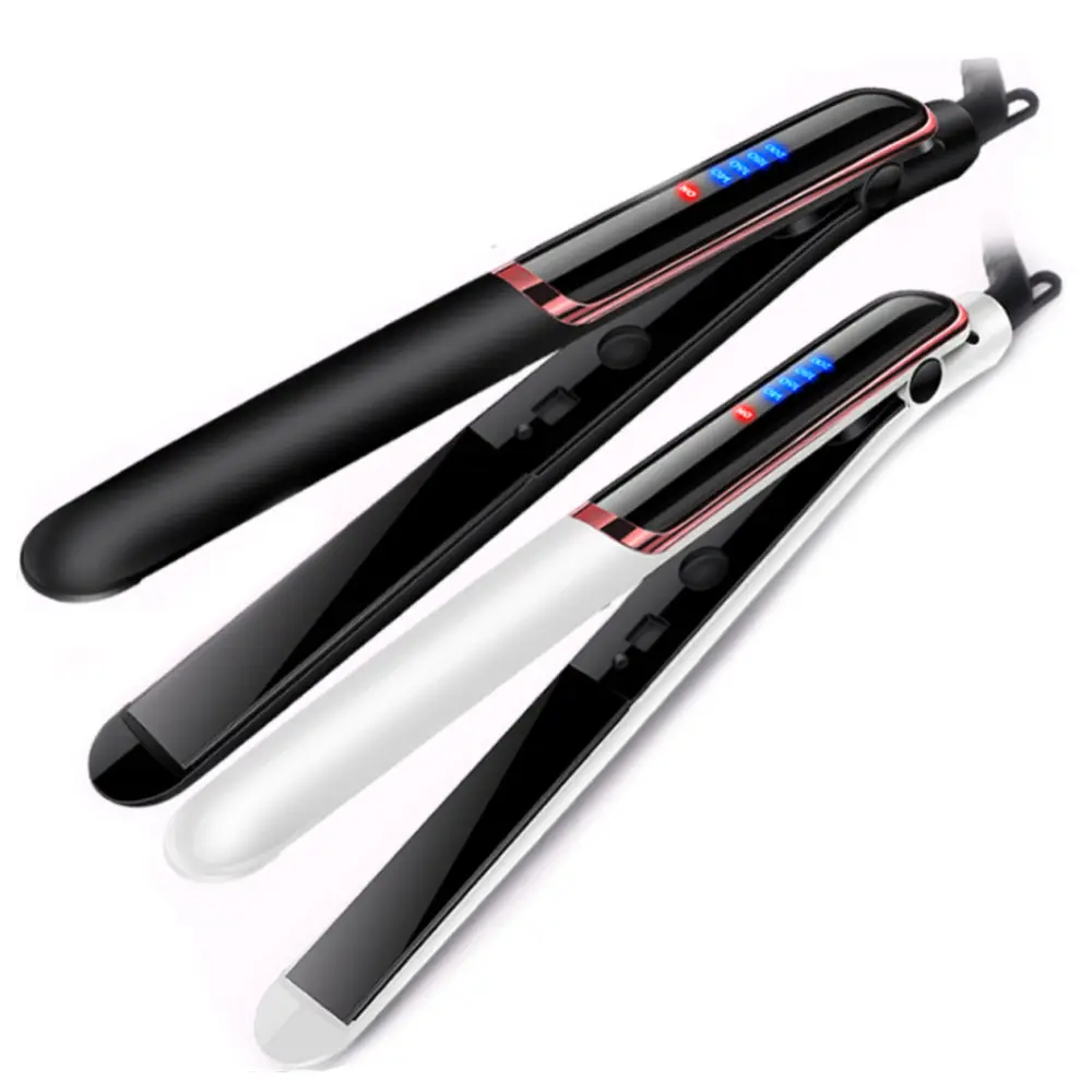 LED Display Straight Hair Curling Double with Iron