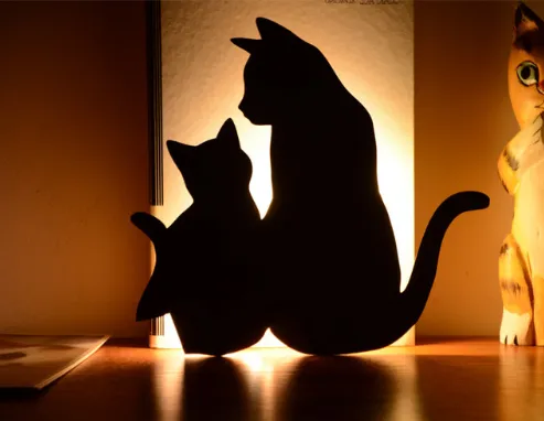 LED Animal Dog Cat Shape Night Light Sensor Control Smart Sound Wall Lamp Home Corridor Balcony Night Lamp Baby Kids Sleep Lamps – image 3