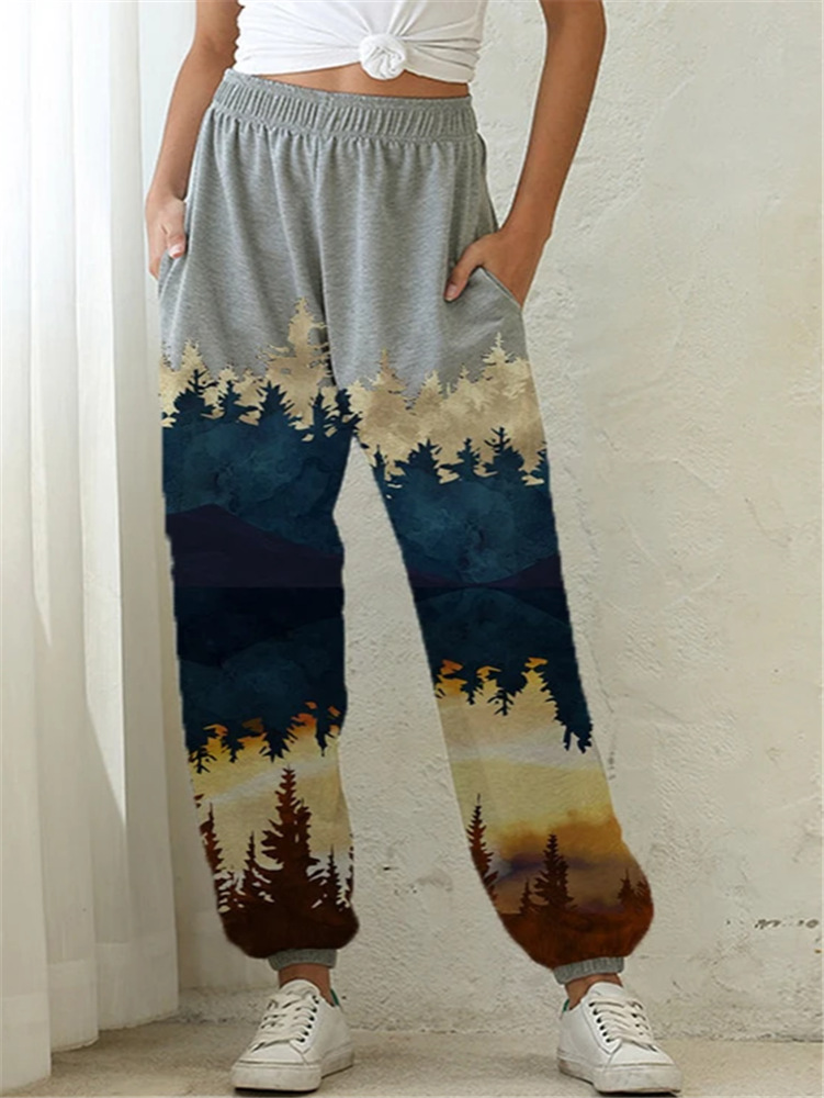 Women's printed wood bloomers