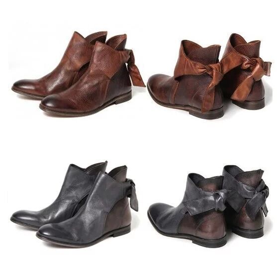 Back bow short Martin boots Fufeng Roman boots