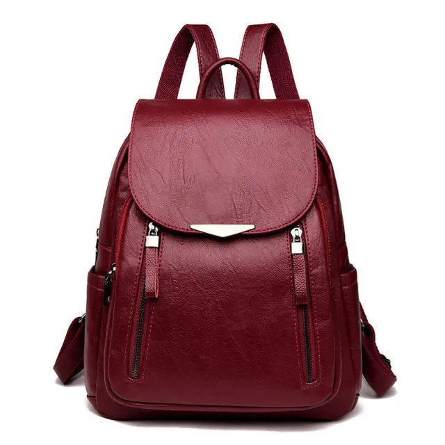 Backpack ladies all match small backpack casual fashion travel school bag Wine - Shop at LoveMi