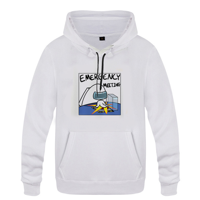 Printed long sleeve fleece sweater casual Pullover Korean Hooded Sweater