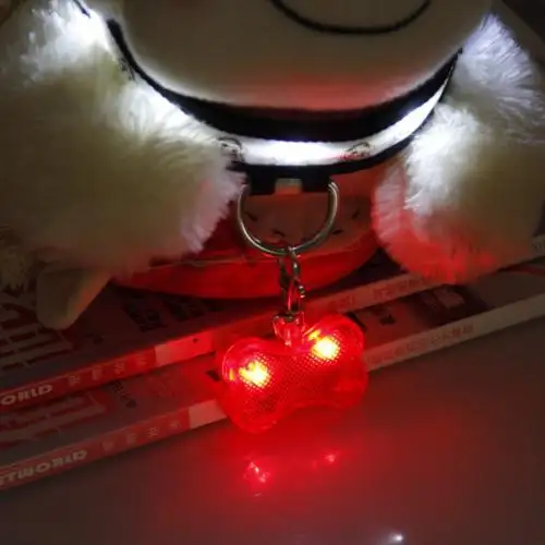 New LED Dog Bone Shape ID Tag
