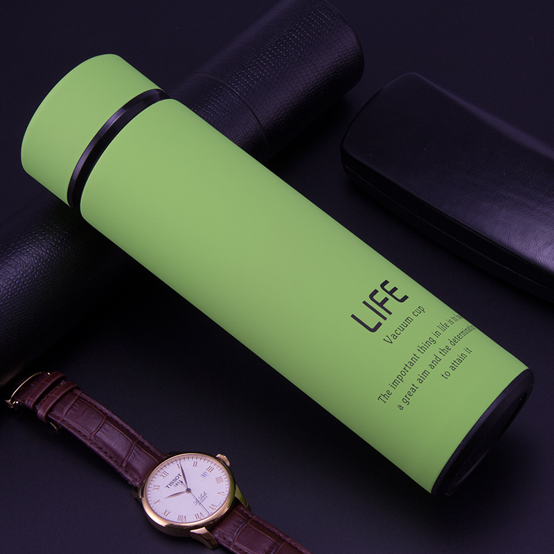 Fashionable stainless steel frosted thermos cup Green - Shop at LoveMi