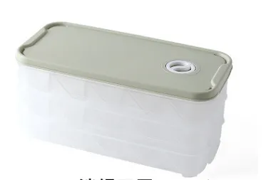 Storage frozen dumpling box Green 3 Layers - Shop at LoveMi