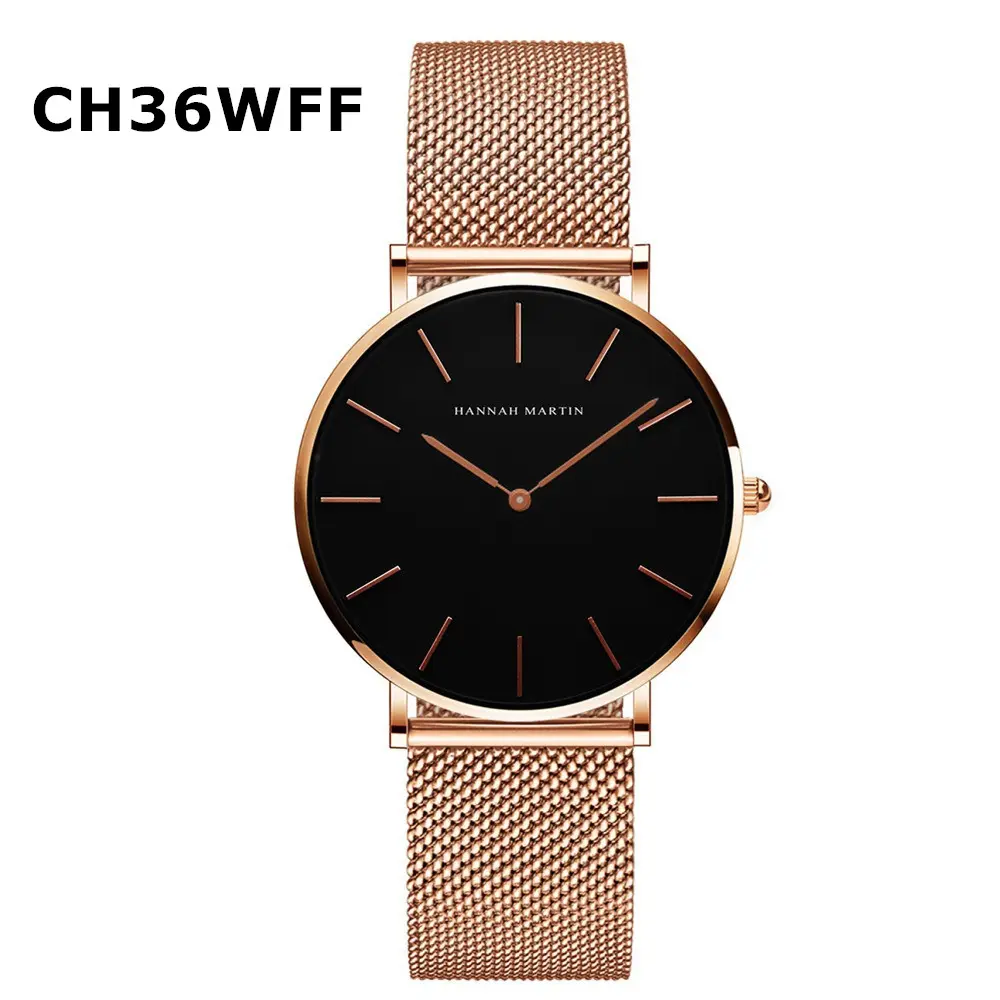 Women Watches with Japanese Movement Steel Mesh Belt Waterproof