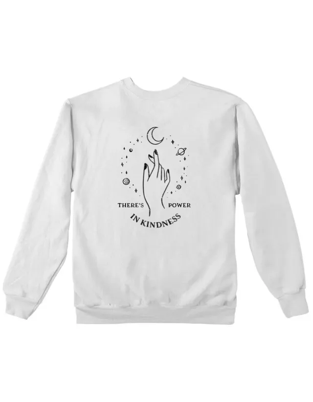 Personalized printing creative all match hoodless sweater White - Shop at LoveMi