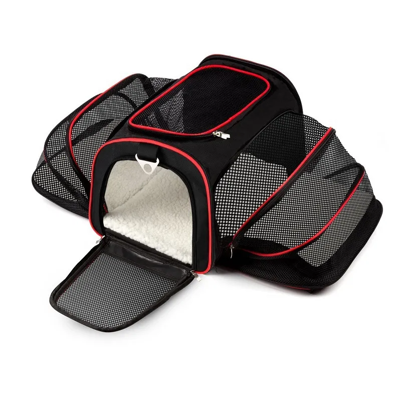 Pet Trolley Bag Mesh Car Kit - Black