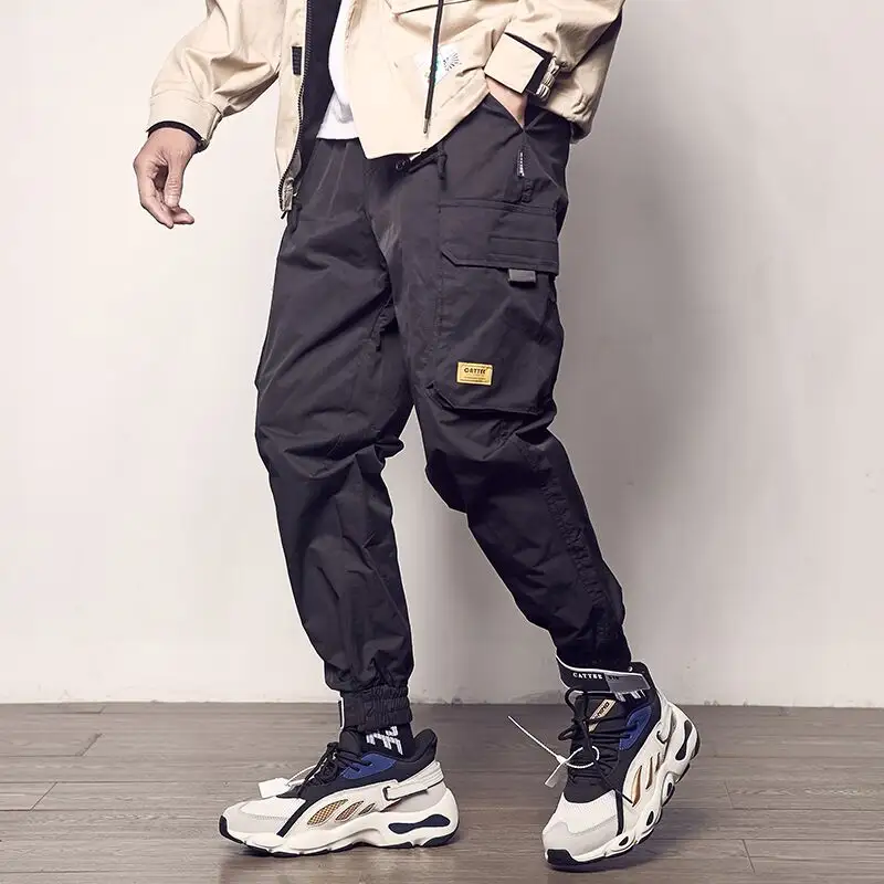 Loose Casual Cargo Pants with Velcro Straps