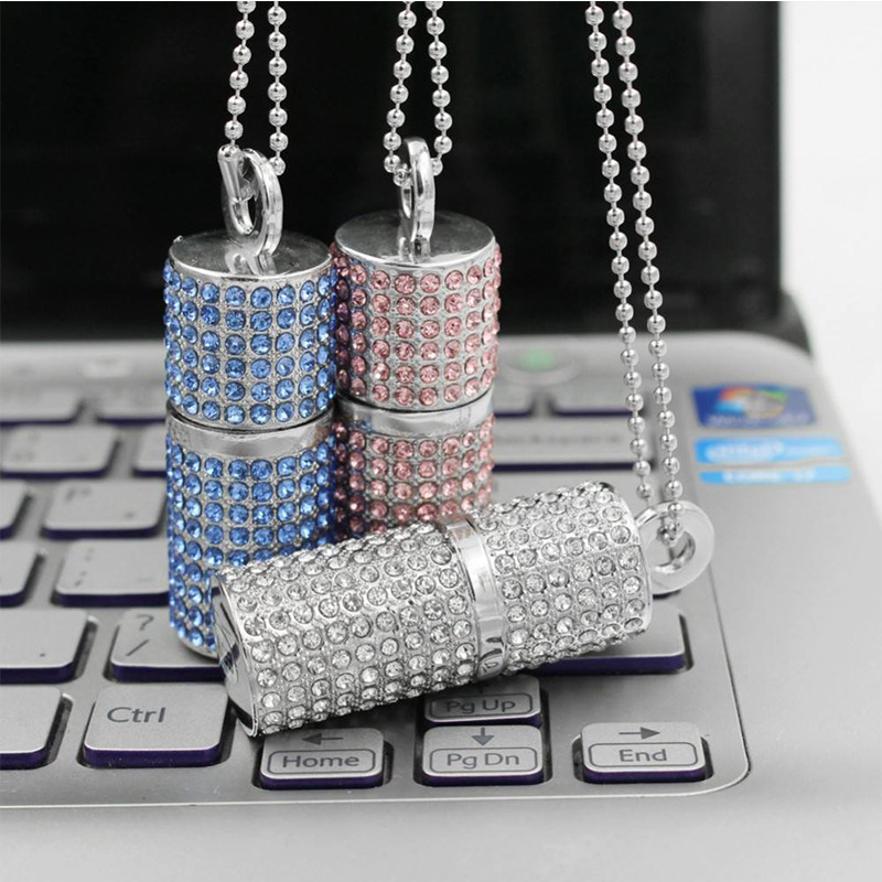 Crystal cylinder lipstick USB flash drive 3