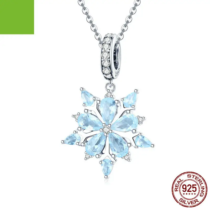 Elegant Snowflake 925 Silver Pendant Accessories