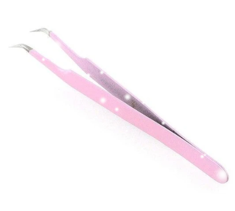 Prime Beauty Stainless Steel Tweezers Pink Bend - Shop at LoveMi