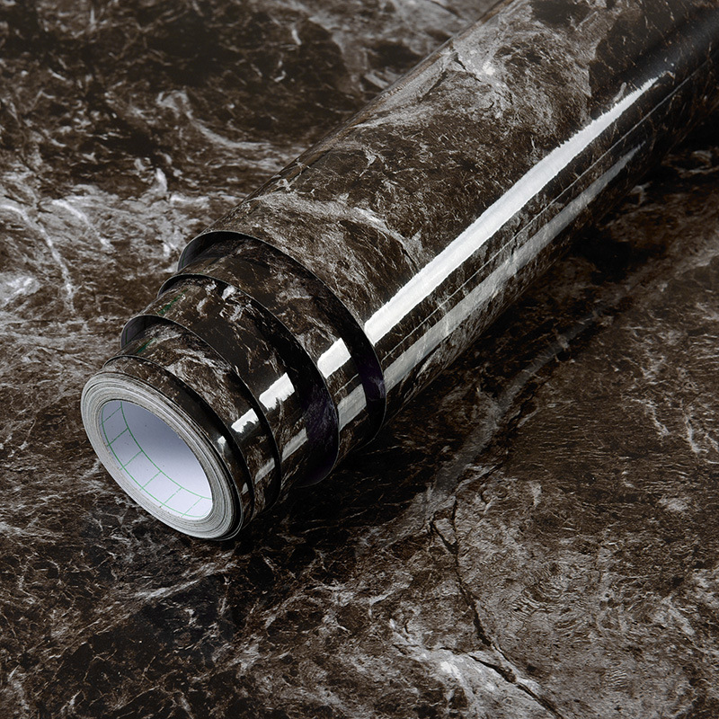 Обои с имитацией мрамора, водонепроницаемые и термостойкие, для ремонта кухонной мебели