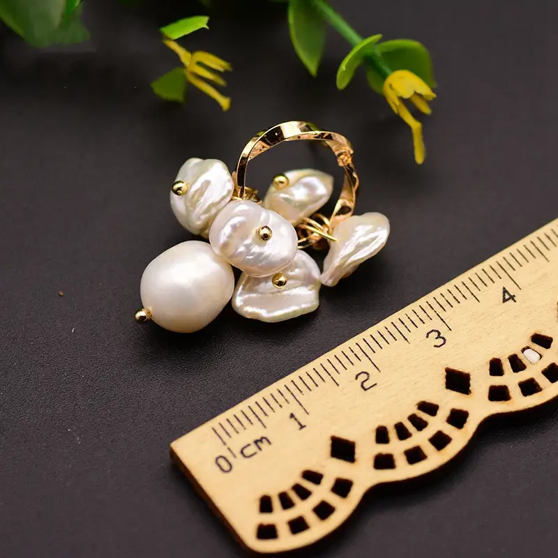 Natural Baroque Pearl Stud Earrings
