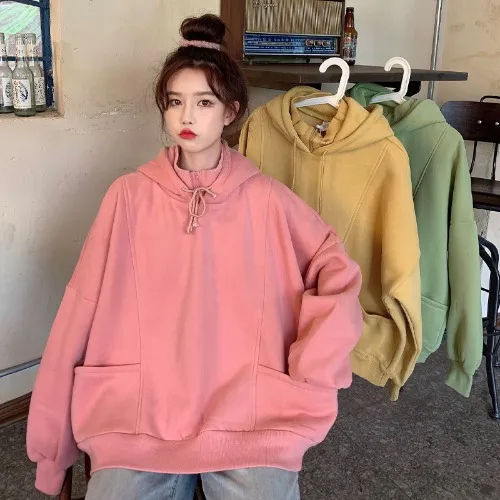 Lazy style loose coat Pink - Shop at LoveMi