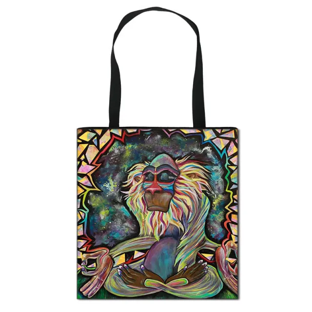 Datura printed women's shoulder bag portable shopping bag G - Shop at LoveMi