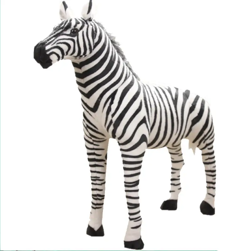 Simulation station version of zebra plush toy photography props