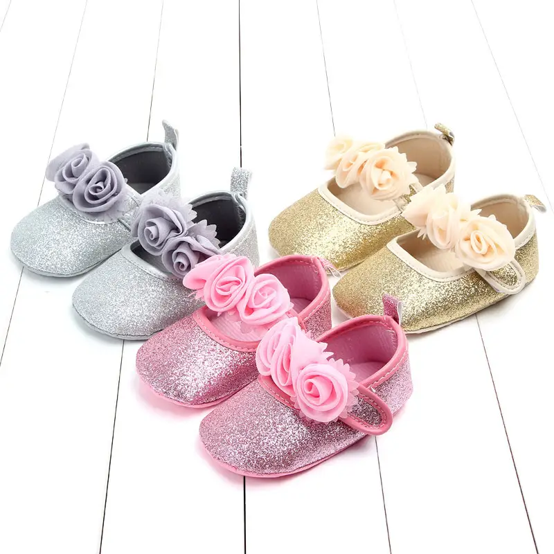 Baby's soft sole non slip Princess walking shoes
