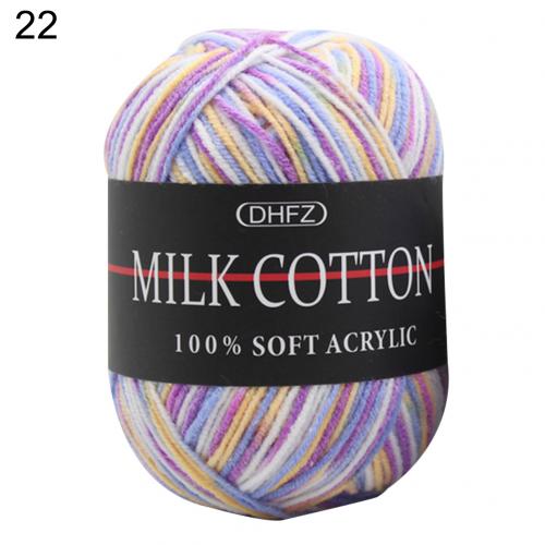 Milch Baumwolle Garn Knäuel zum Häkeln bunt 50g weich Strickgarn Knäuel - Bild 20 von 22