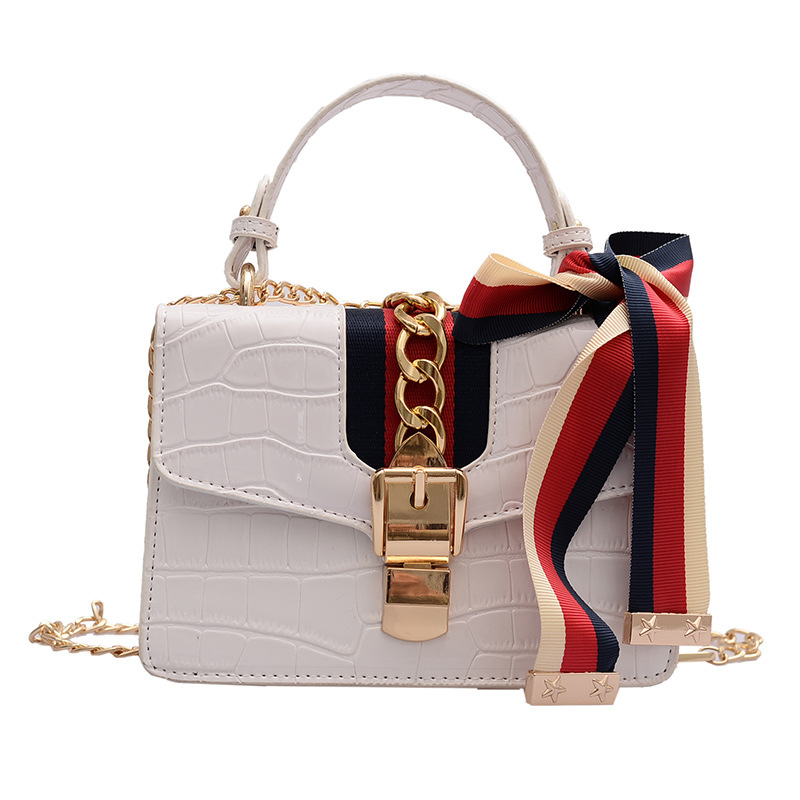 Stone pattern temperament portable small square bag