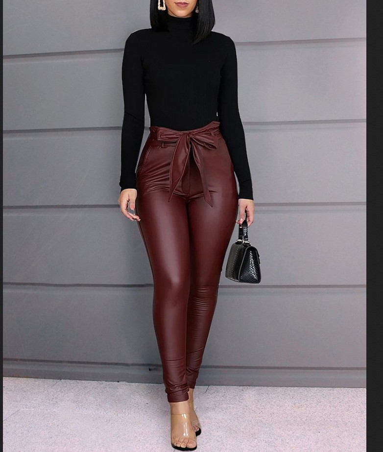 Tight pu leather leggings - Image 6